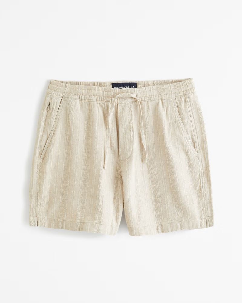 Men's Linen-Blend Pull-On Short | Men's Matching Sets | Abercrombie.com | Abercrombie & Fitch (US)
