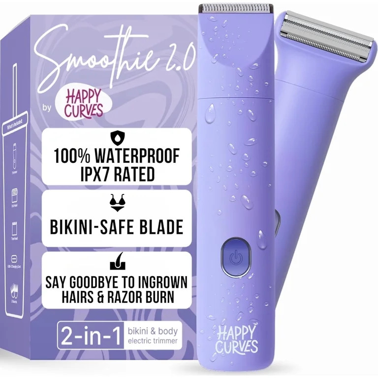 Happy Curves Smoothie 2.0 Bikini Trimmer, Women's Electric Intimate Shaver and Body Trimmer, Wate... | Walmart (US)