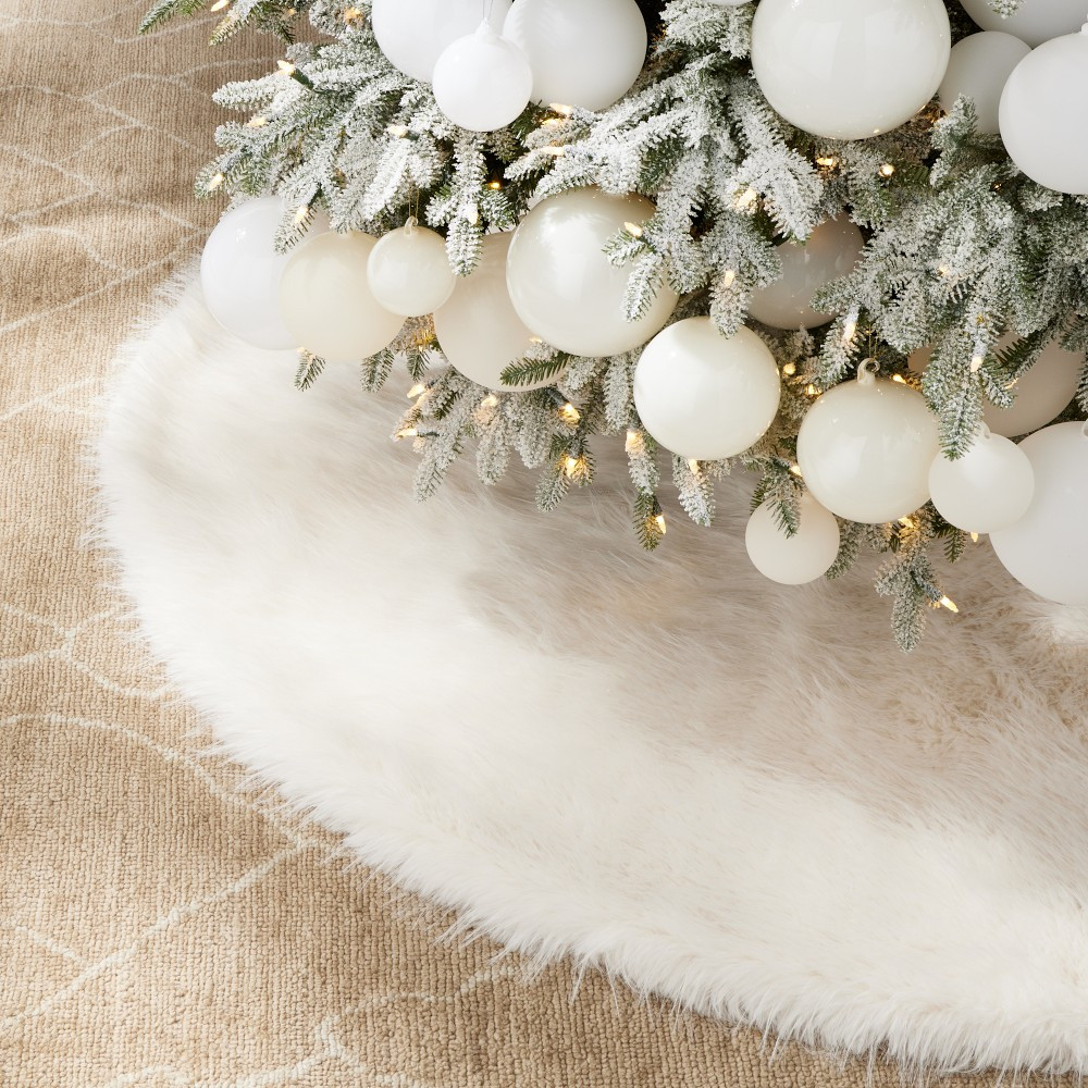 Jeff Leatham x Williams Sonoma Faux Fur Tree Skirt | Williams-Sonoma