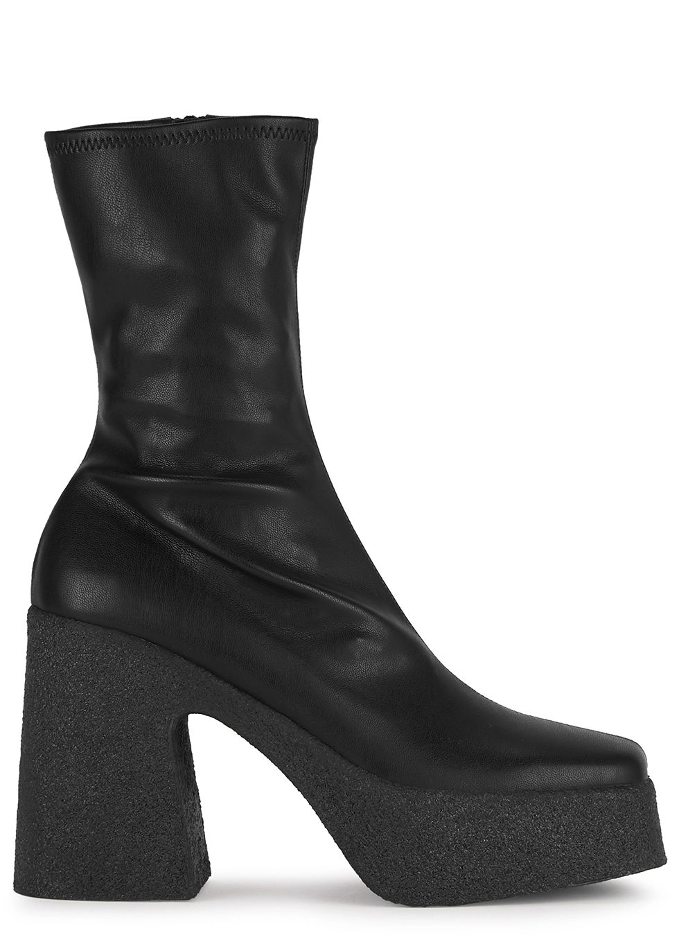 115 black faux leather platform ankle boots | Harvey Nichols (Global)
