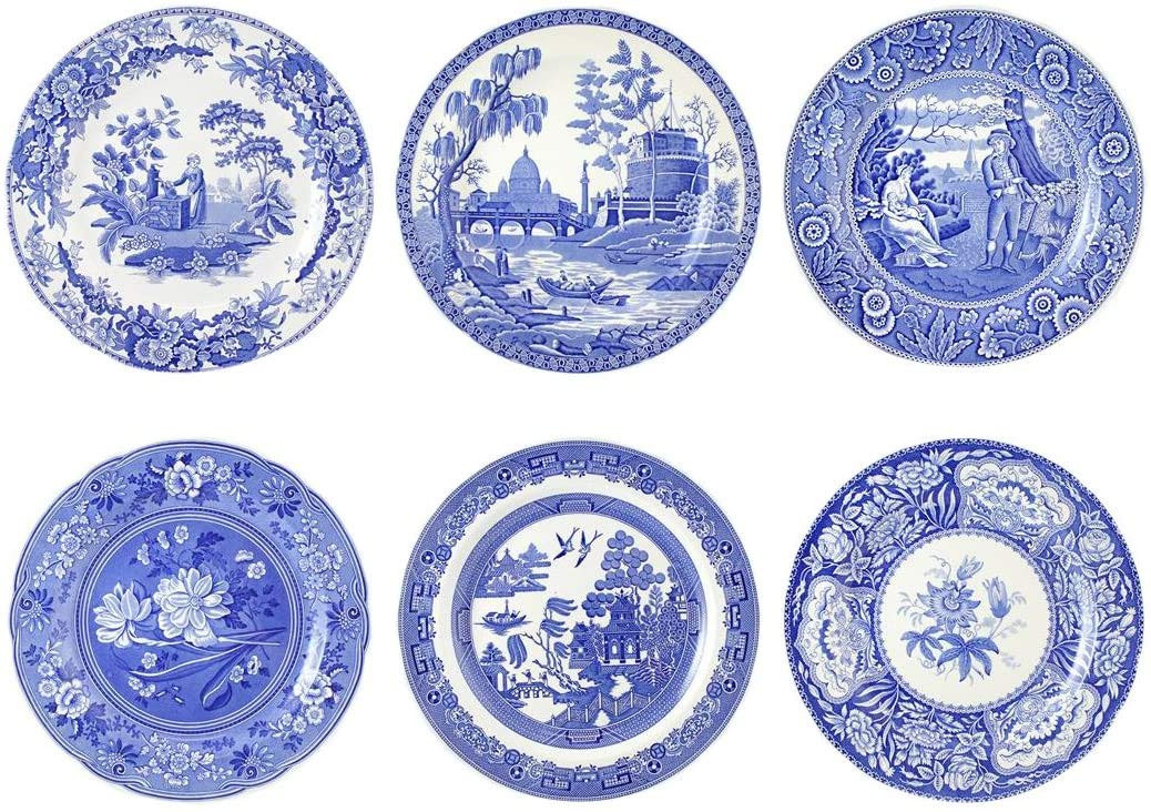 Spode Blue Room Collection Plates | Set of 6 | Dinner, Salad, Pasta, and Appetizer Plate | 10.5-I... | Amazon (US)
