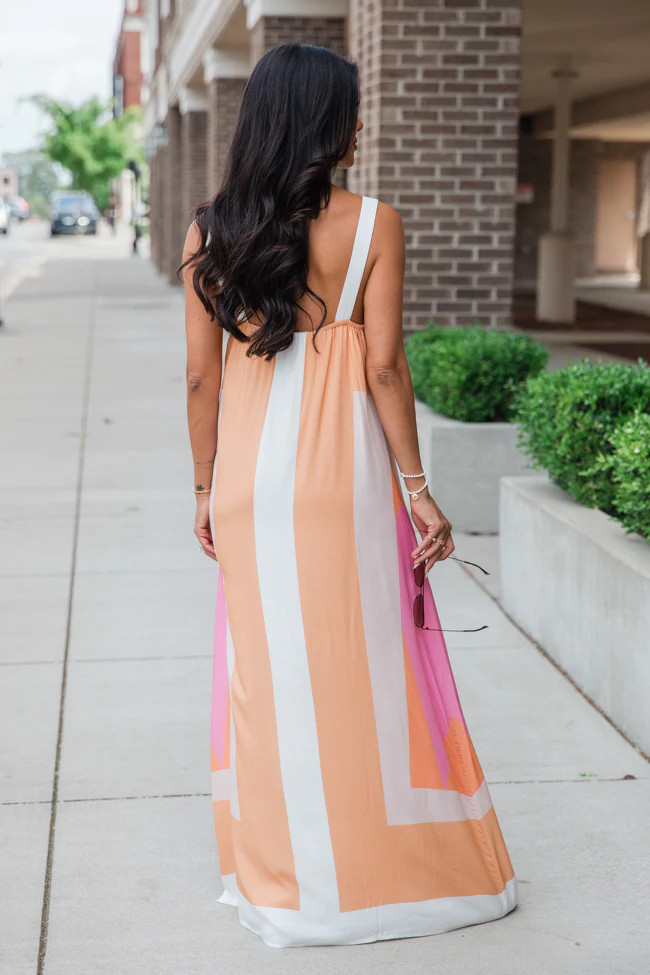 Hold You To It Colorblock Maxi Dress | Pink Lily