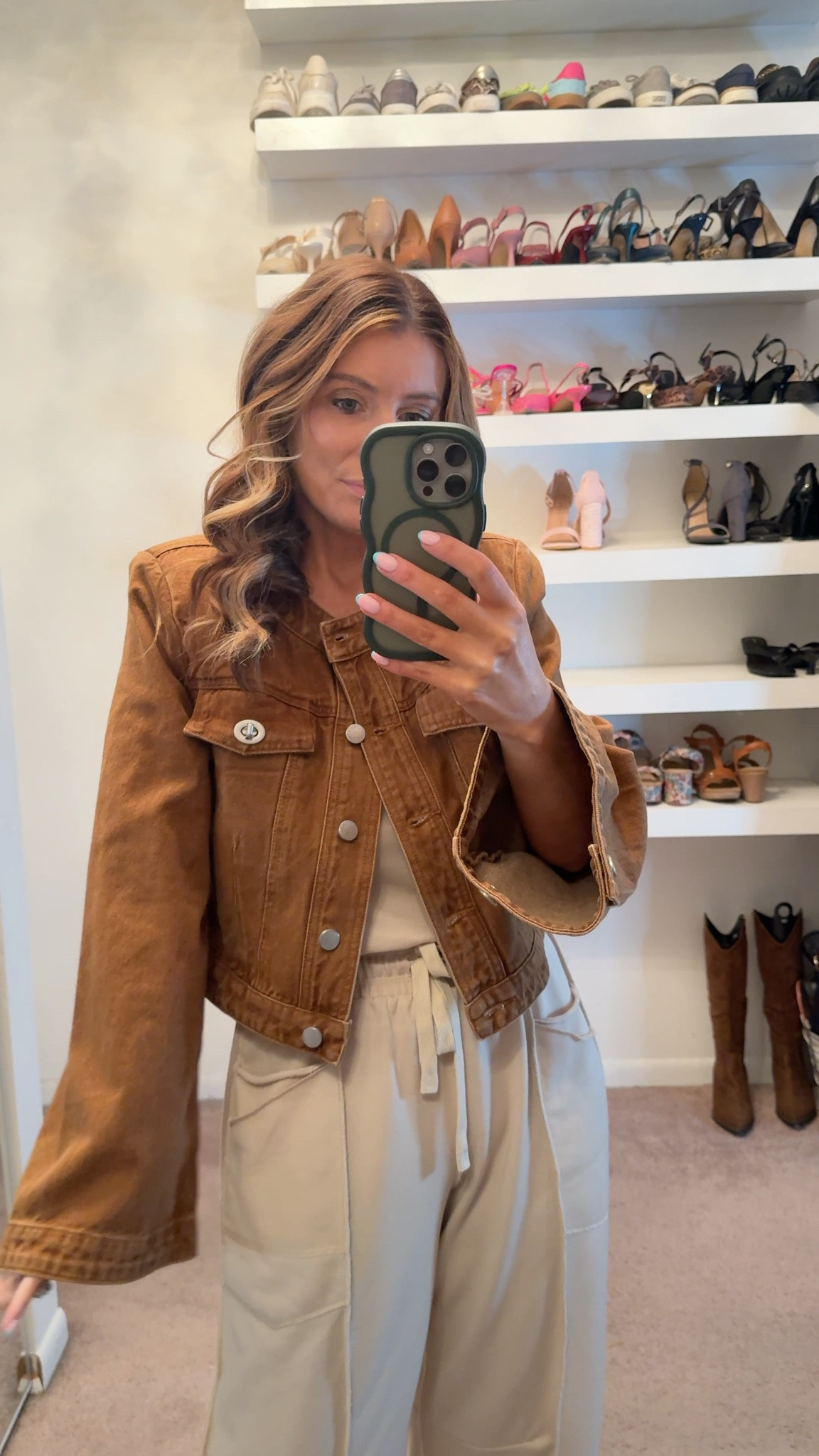What I wore on our road trip to Nashville 
Brown denim jacket (small)
Beige strapless jumpsuit (small)

Spring outfit, casual outfit, easy outfit 

#LTKootd #LTKSaleAlert #LTKSeasonal