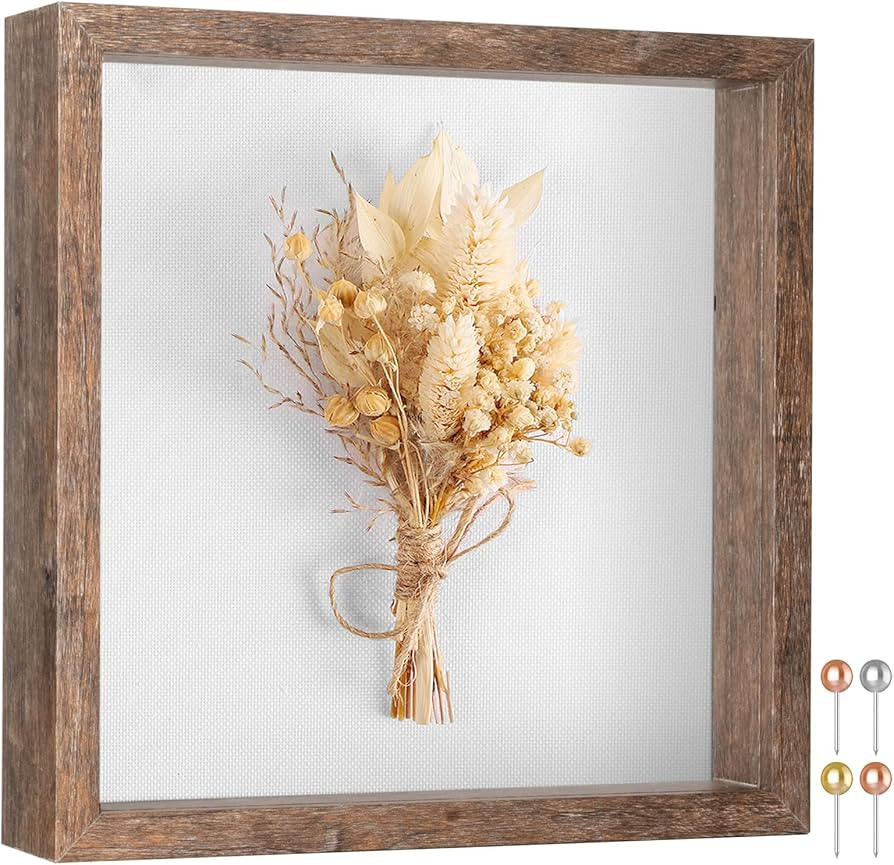 Califortree 8x8 Shadow Box Picture Frame - Memory Box Display Case for Memorabilia Flower Awards ... | Amazon (US)