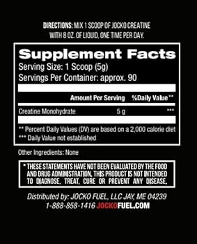Jocko Fuel Creatine Monohydrate Powder - Creatine for Men & Women, Supplement for Athletic Perfor... | Amazon (US)