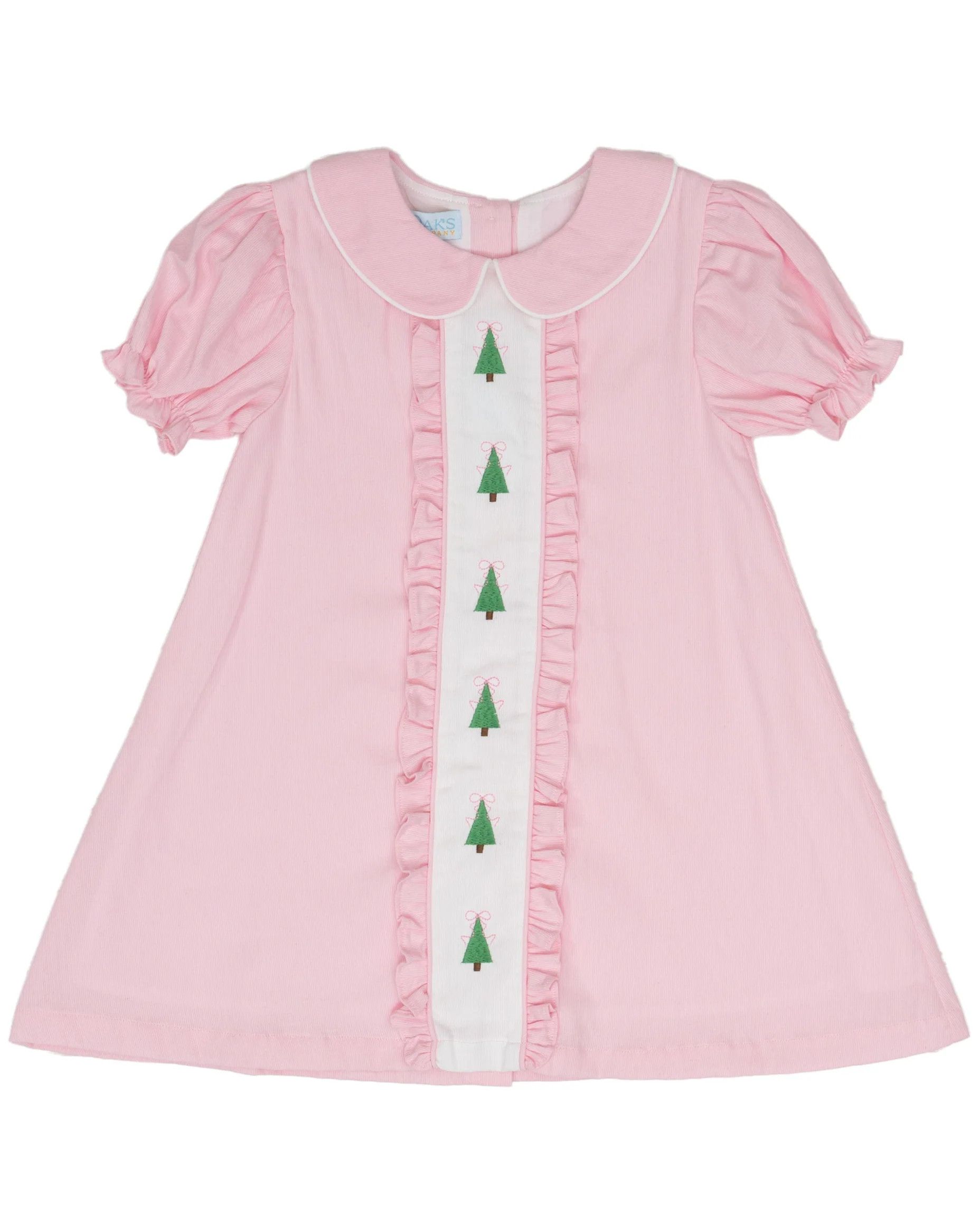 Christina Pink Christmas Tree Dress | The Oaks Apparel Company