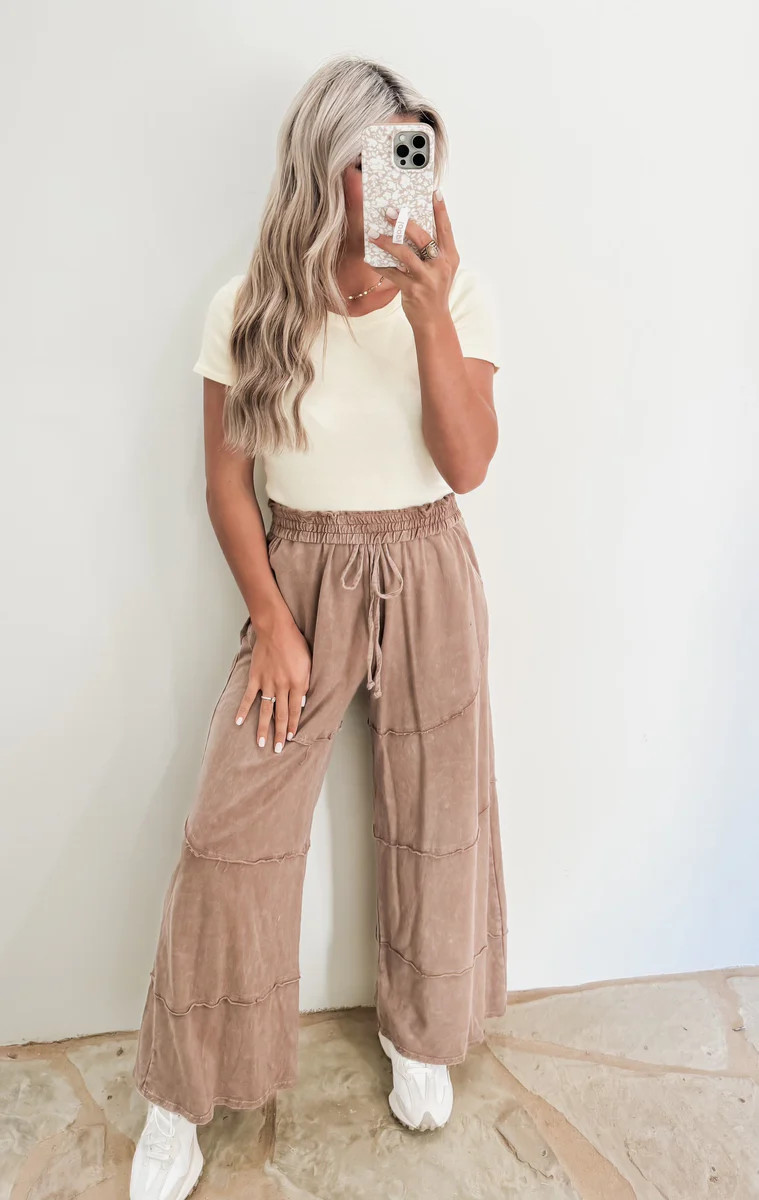 Ella Mocha Casual Pants | CK Squared Boutique