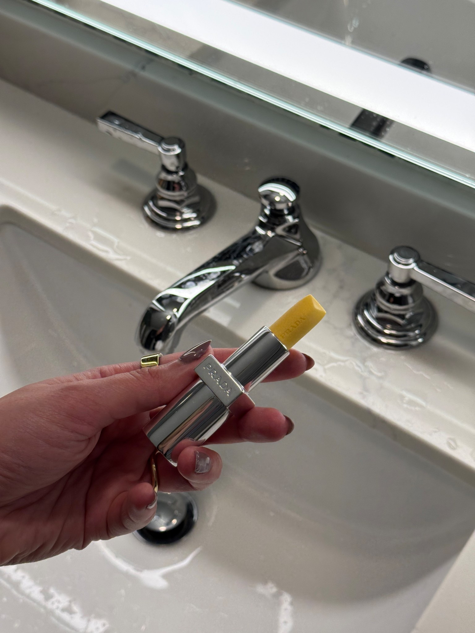 This Prada beauty lip balm is so chic and moisturizing! OBSESSED and the banana scent 🍌 #prada #pradabeauty 

#LTKHoliday #LTKGiftGuide #LTKBeauty