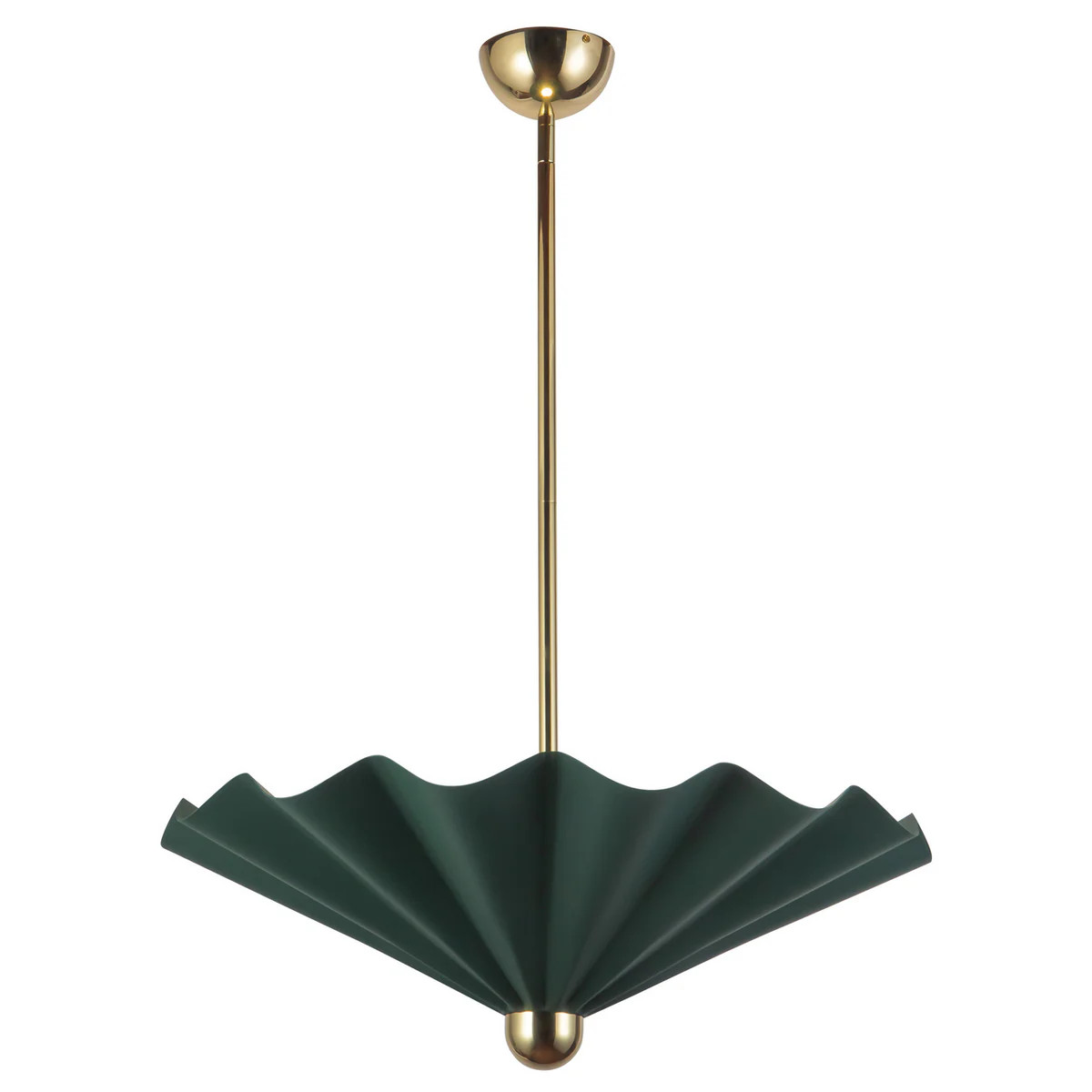 Furrow LED Pendant Pine Green | Lighting Design