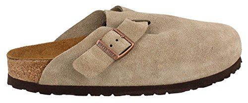 Birkenstock Women's Boston Soft Footbed Clogs, Taupe, Tan, 4 Medium US | Amazon (US)
