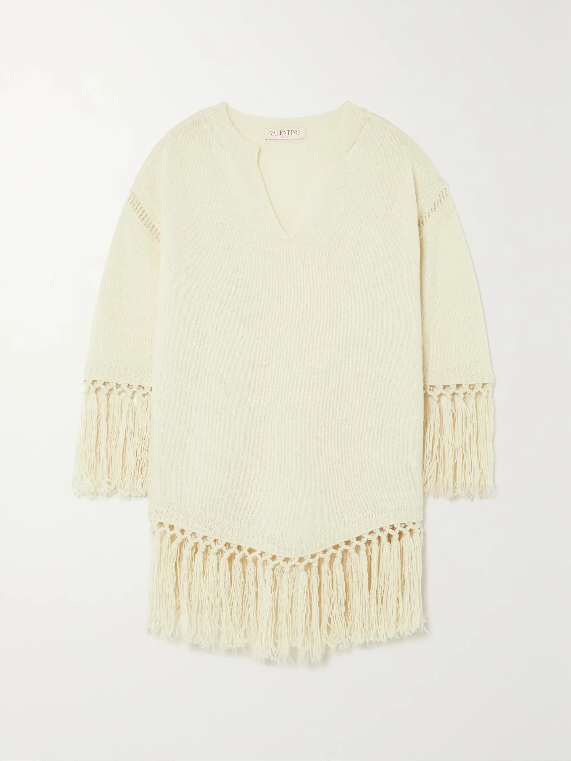 Fringed wool sweater | NET-A-PORTER (UK & EU)