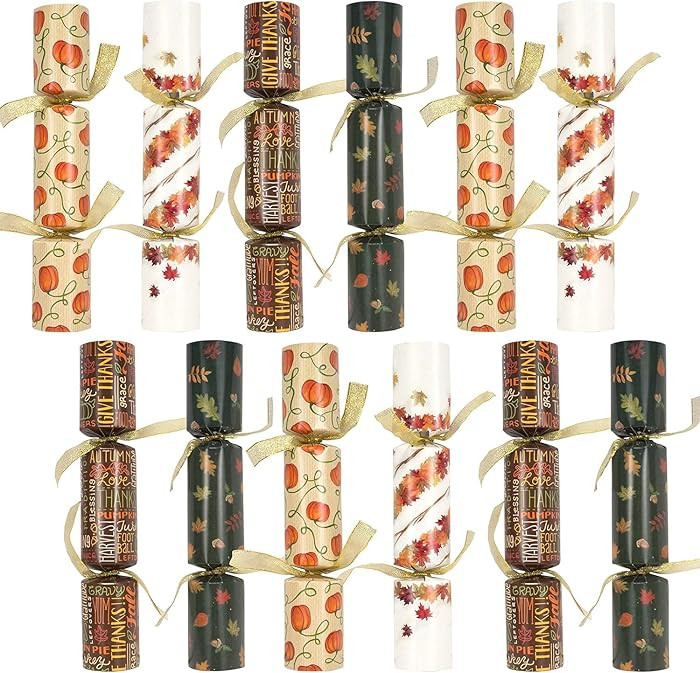 JOYIN 12 Pack Thanksgiving Party Table Favor No Snap No Popping with Party Hat, Joke & Gift Insid... | Amazon (US)