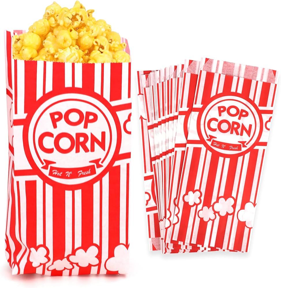 200 Popcorn Bags 1 Oz - Perfect Size for Theater, Movies, Birthday Parties Celebration - Great Ca... | Amazon (US)