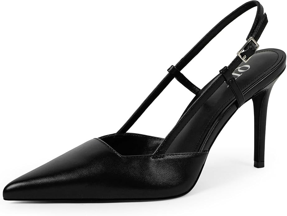 Closed Toe Slingback Heels Women Pumps Strappy Pointed Toe Stiletto Heels for Women Wedding Party... | Amazon (US)