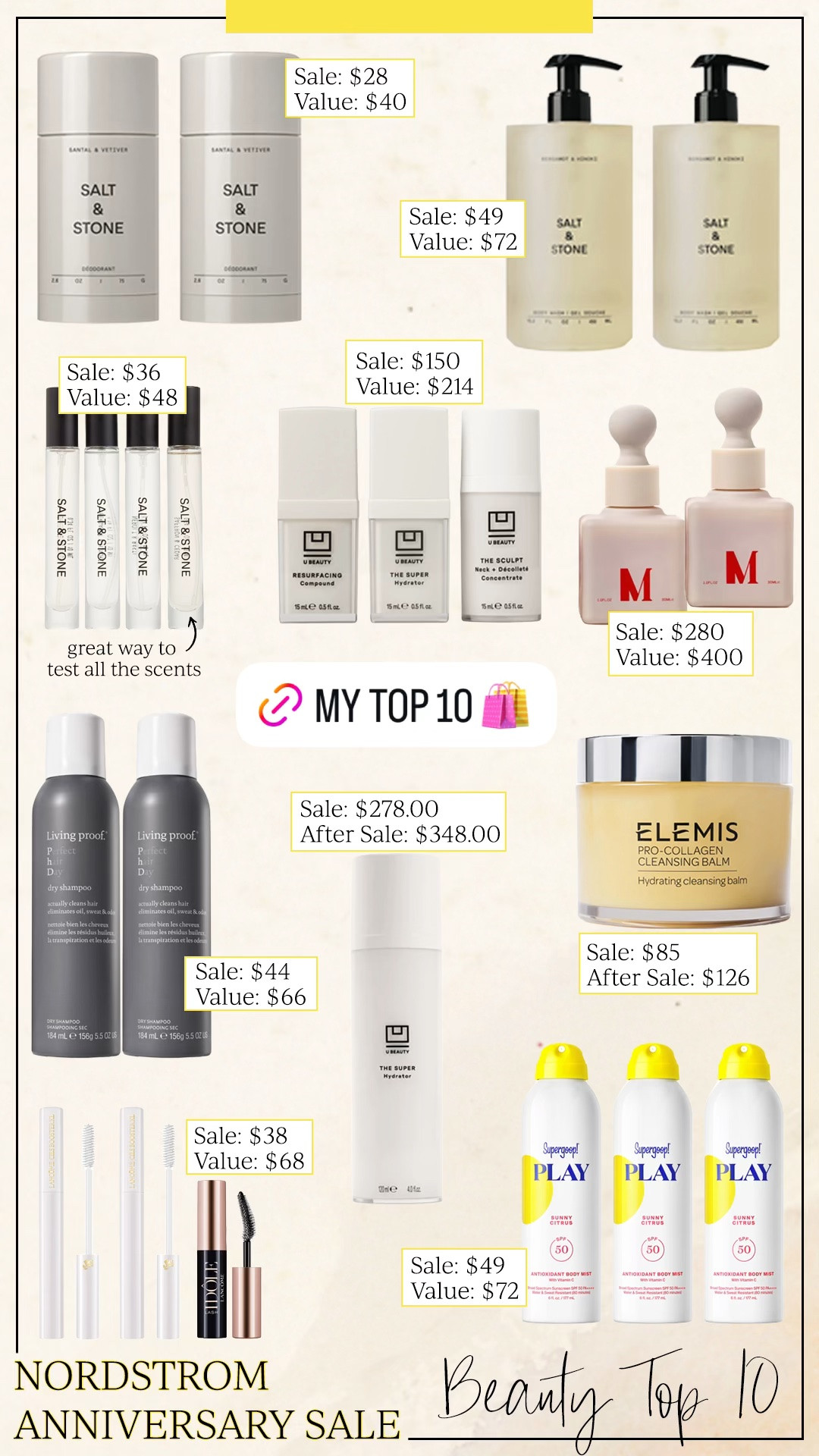 My top 10 NSale beauty picks

#LTKSaleAlert #LTKBeauty #LTKselfcare