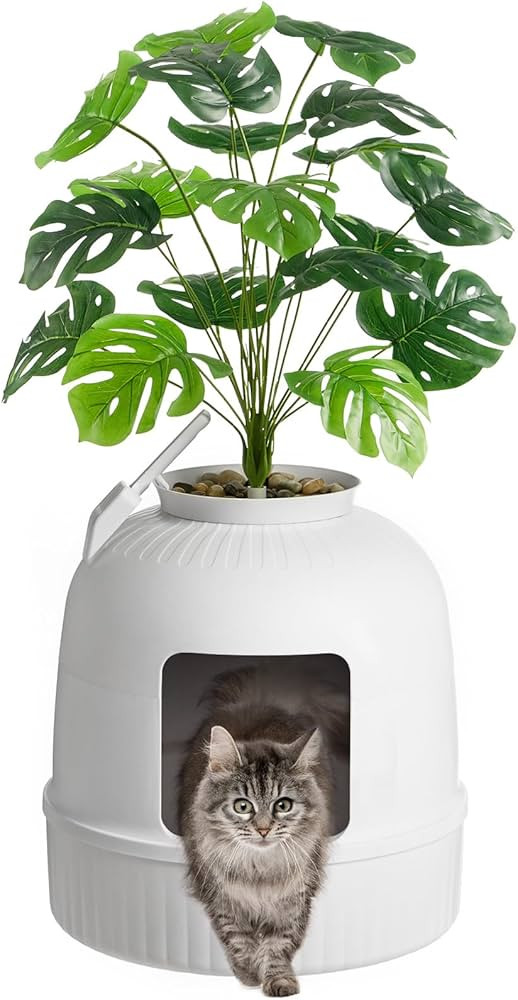 Lifewit Litter Box Cat with Faux Plant & Scoop, Hidden Enclosure Litter Tray with Odor Control & ... | Amazon (US)