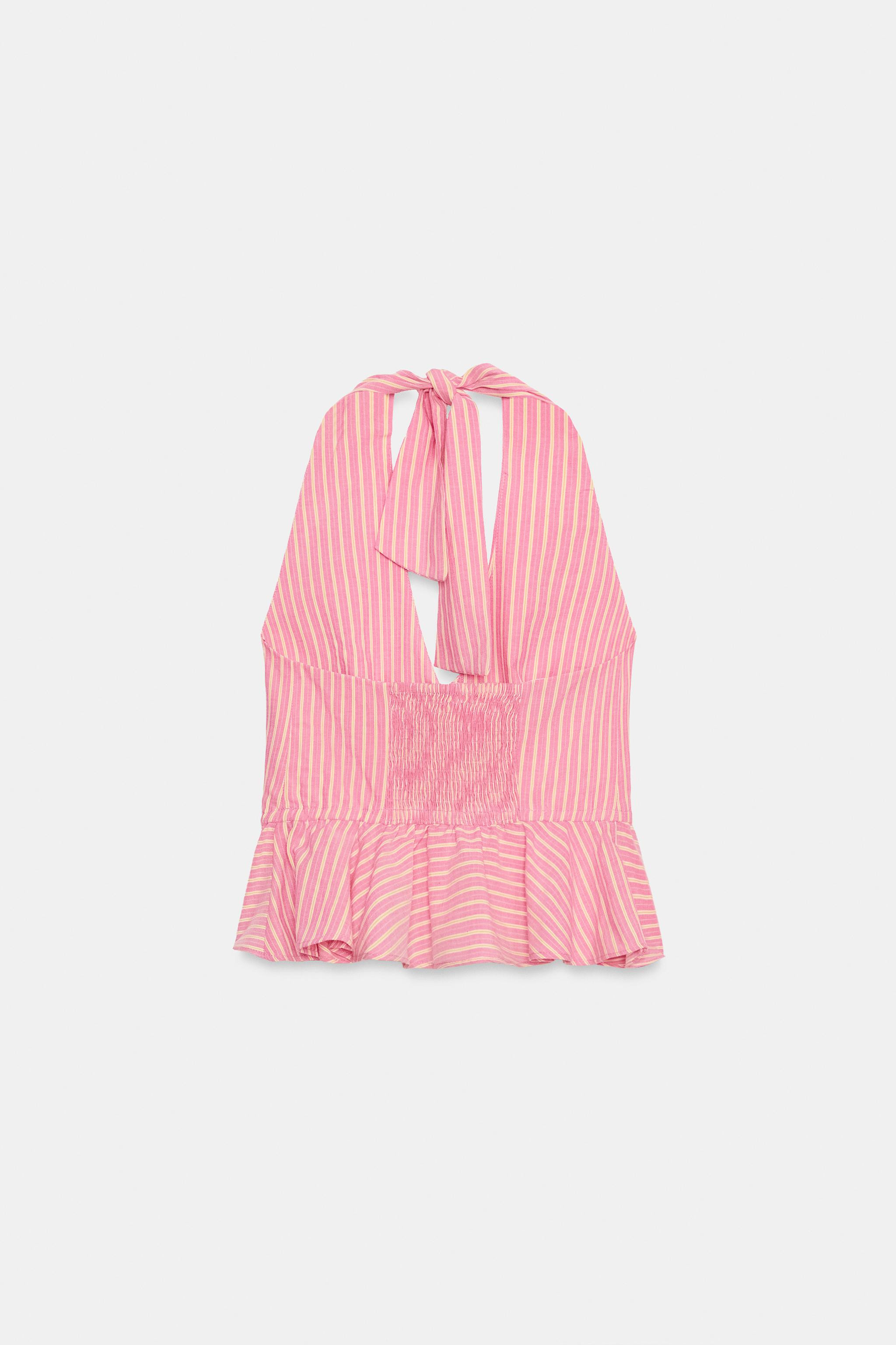 STRIPED PEPLUM TOP | Zara US