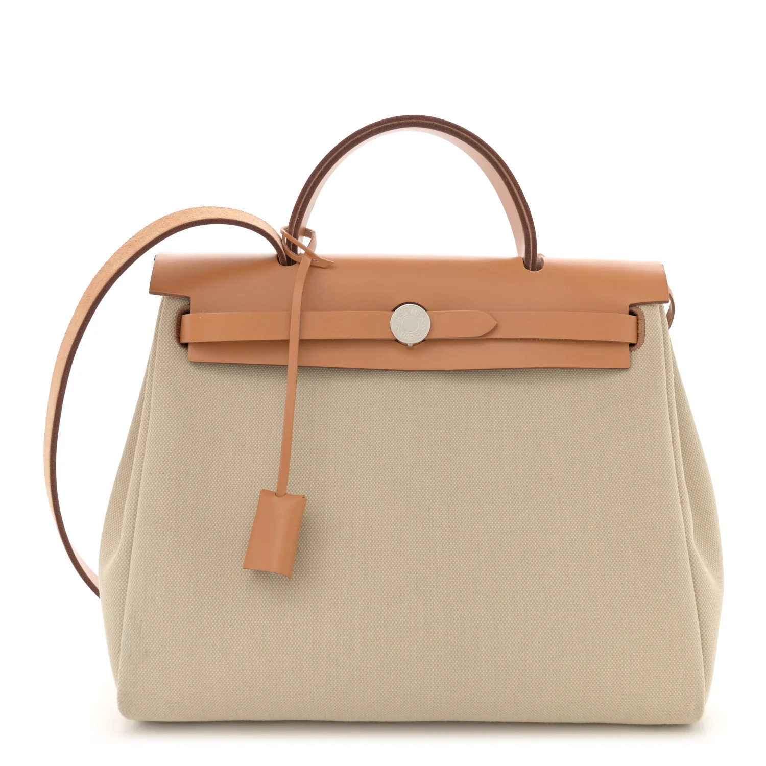 Military Toile Vache Hunter Herbag Zip Retourne 31 PM Beton Naturel | FASHIONPHILE (US)