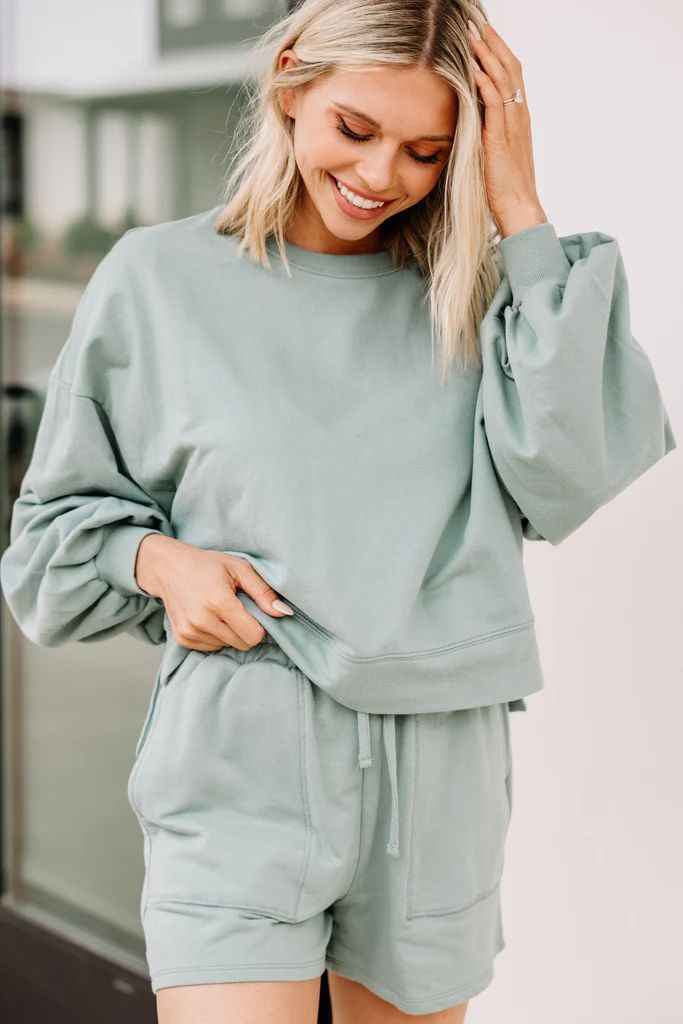 Doing Your Best Light Green Lounge Set | The Mint Julep Boutique