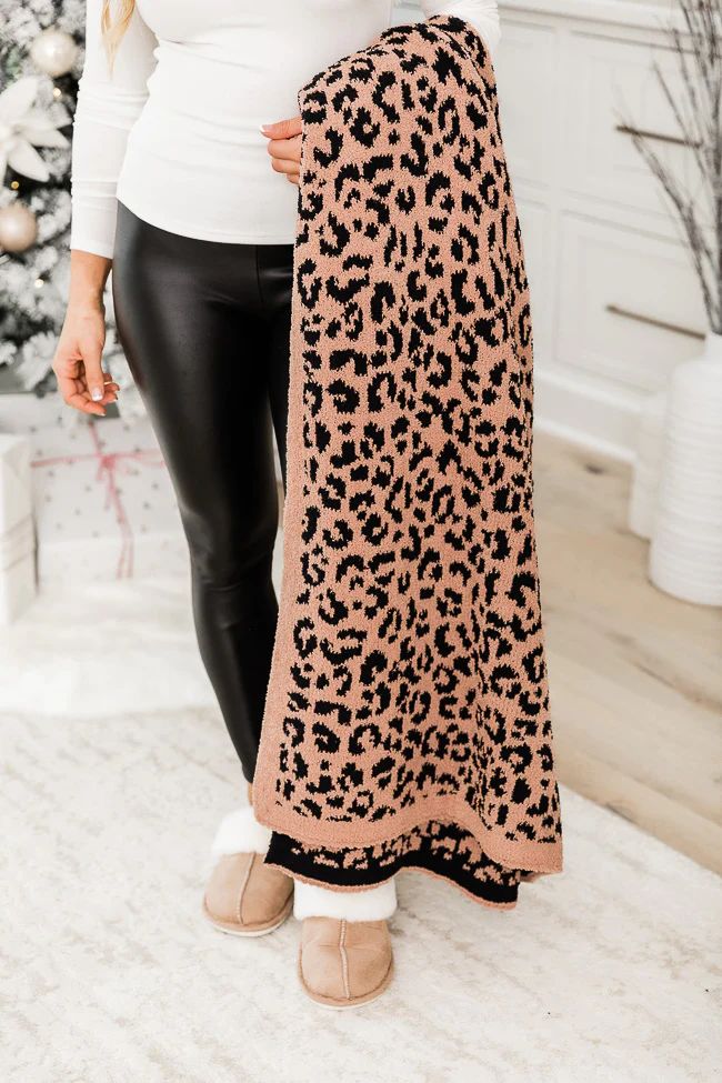 Make Me Believe Black And Brown Leopard Print Blanket DOORBUSTER | Pink Lily