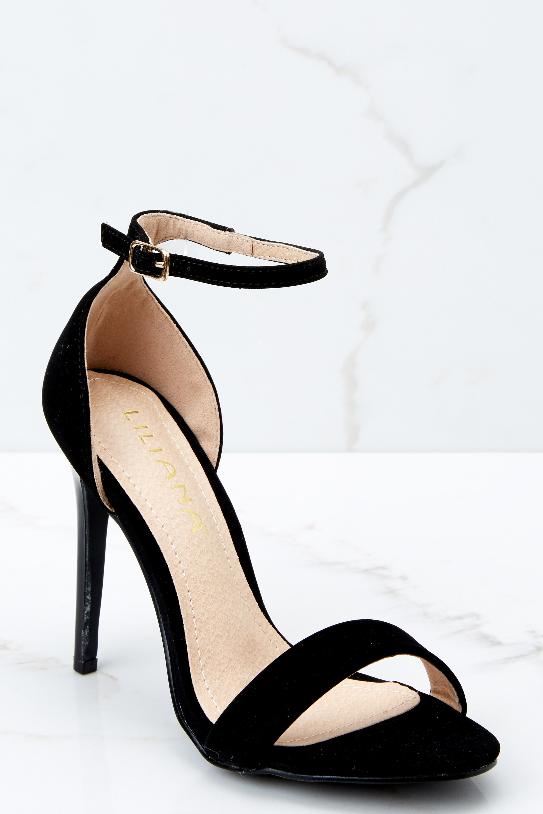 Timeless Moves Black Ankle Strap Heels | Red Dress 