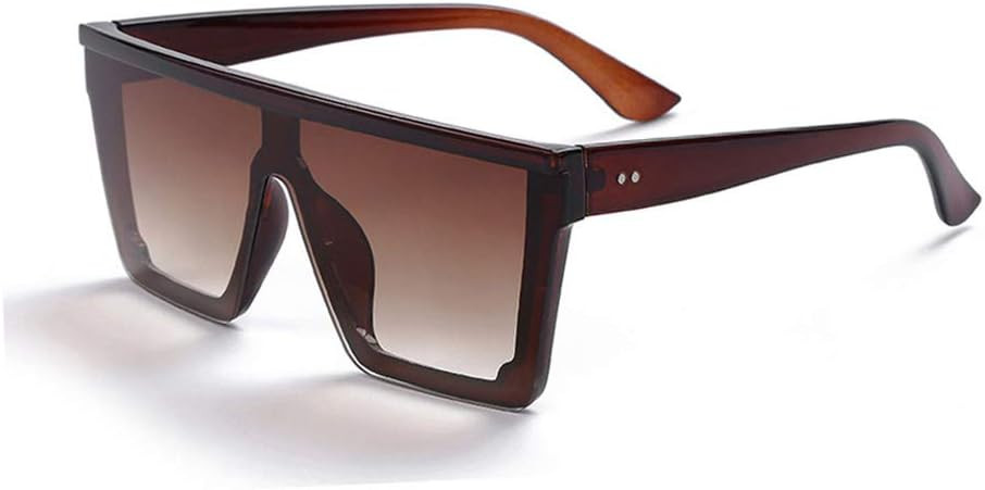 Dollger Square Oversized Sunglasses for Women Men Fashion Flat Top Big Black Frame Shades | Amazon (US)