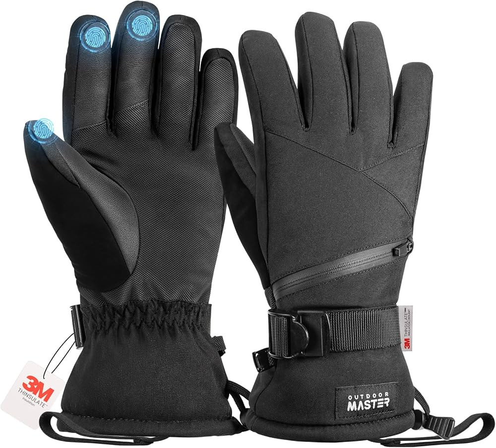 OutdoorMaster Ski Snow Gloves for Women & Men, 3M Thinsulate Waterproof Snowboard Gloves, Winter ... | Amazon (US)