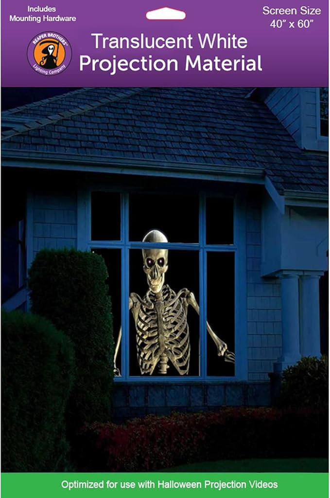 Reaper Brothers 40" X 60" High Resolution Fabric Rear Projection Screen for Virtual Halloween and... | Amazon (US)