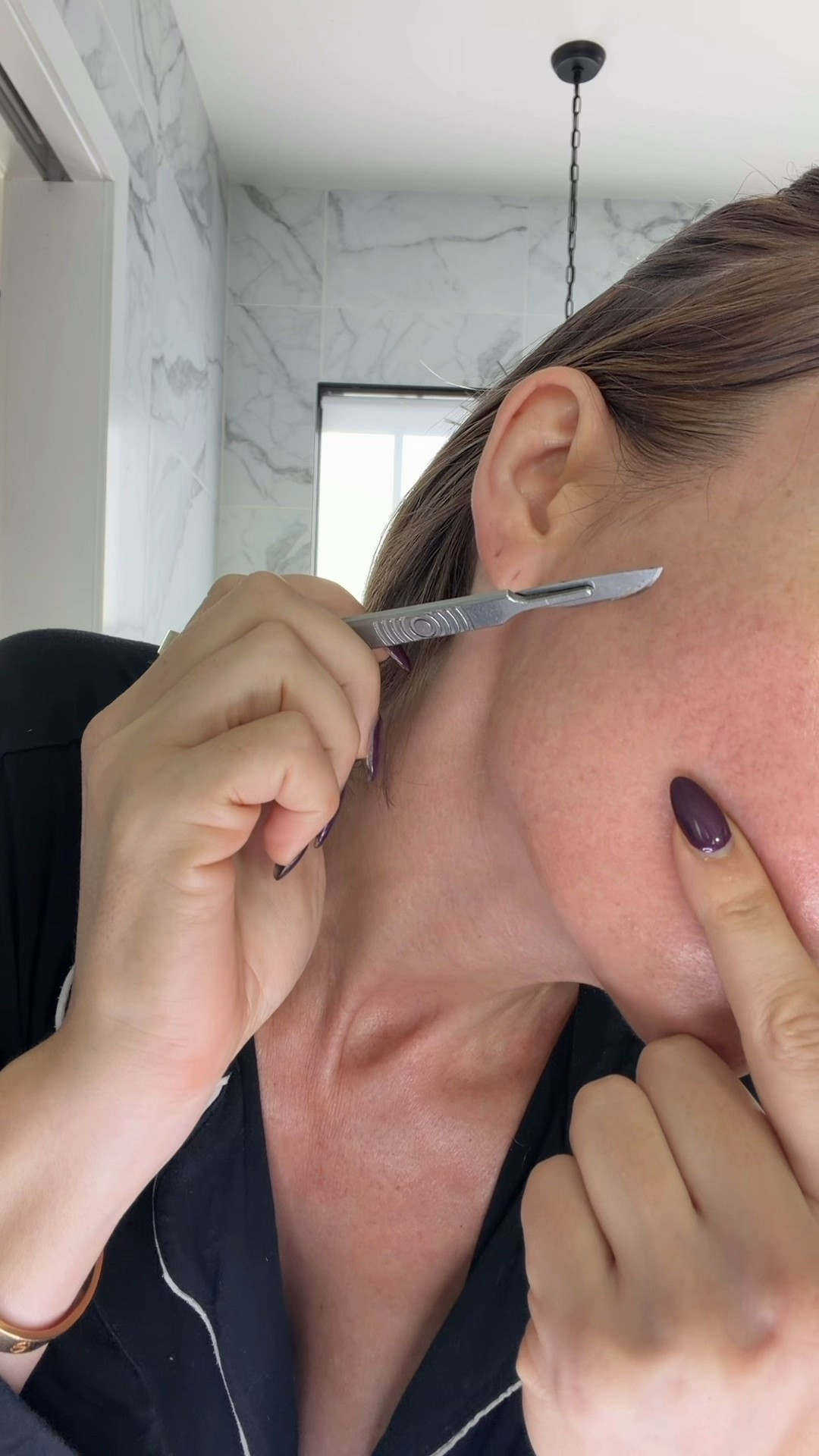 How I dermaplane my skin at home:
1️⃣ Start with clean, dry skin.
2️⃣ Use a new dermaplane blade every time — dull blades cause irritation.
3️⃣ Hold it at a 45° angle and use short, downward strokes (never drag!).
4️⃣ Avoid active breakouts or irritated skin.
5️⃣ Finish with a calming serum or hydrating essence.

It’s quick, oddly satisfying, and gives that smooth-as-glass base for skincare and makeup. Just take your time with doing it though, don’t rush the process because you need to be careful. You’ll never go back to those tinkle razors or whatever they’re called.


#LTKOver40 #LTKBeauty #LTKHome