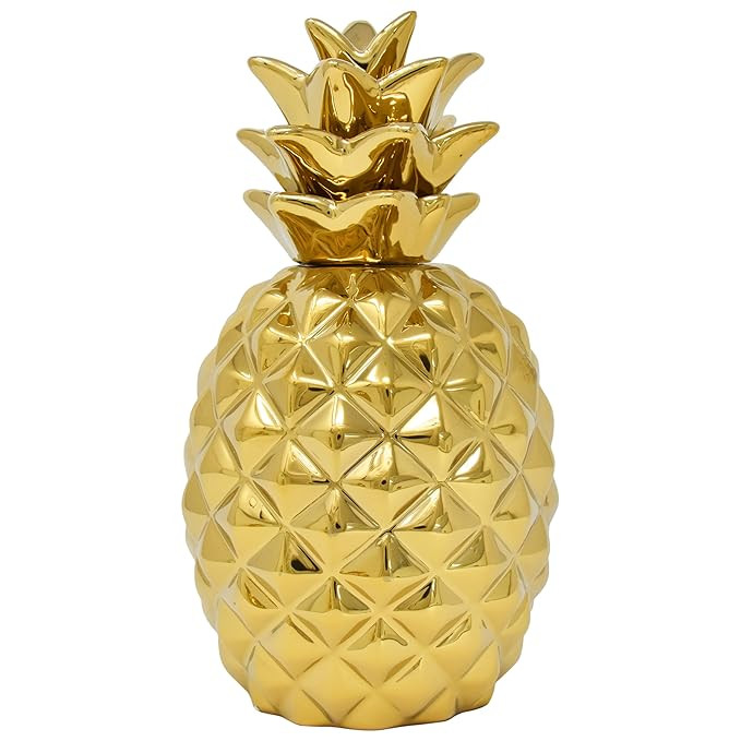 Gift Boutique 9" Gold Pineapple Showpiece Beautifully Sculpted with Realistic Detail, Metallic Go... | Amazon (US)