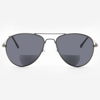 VITENZI Bifocal Sunglasses Aviator Readers for Reading Under the Milan Sun in Gunmetal 2.75 | Target