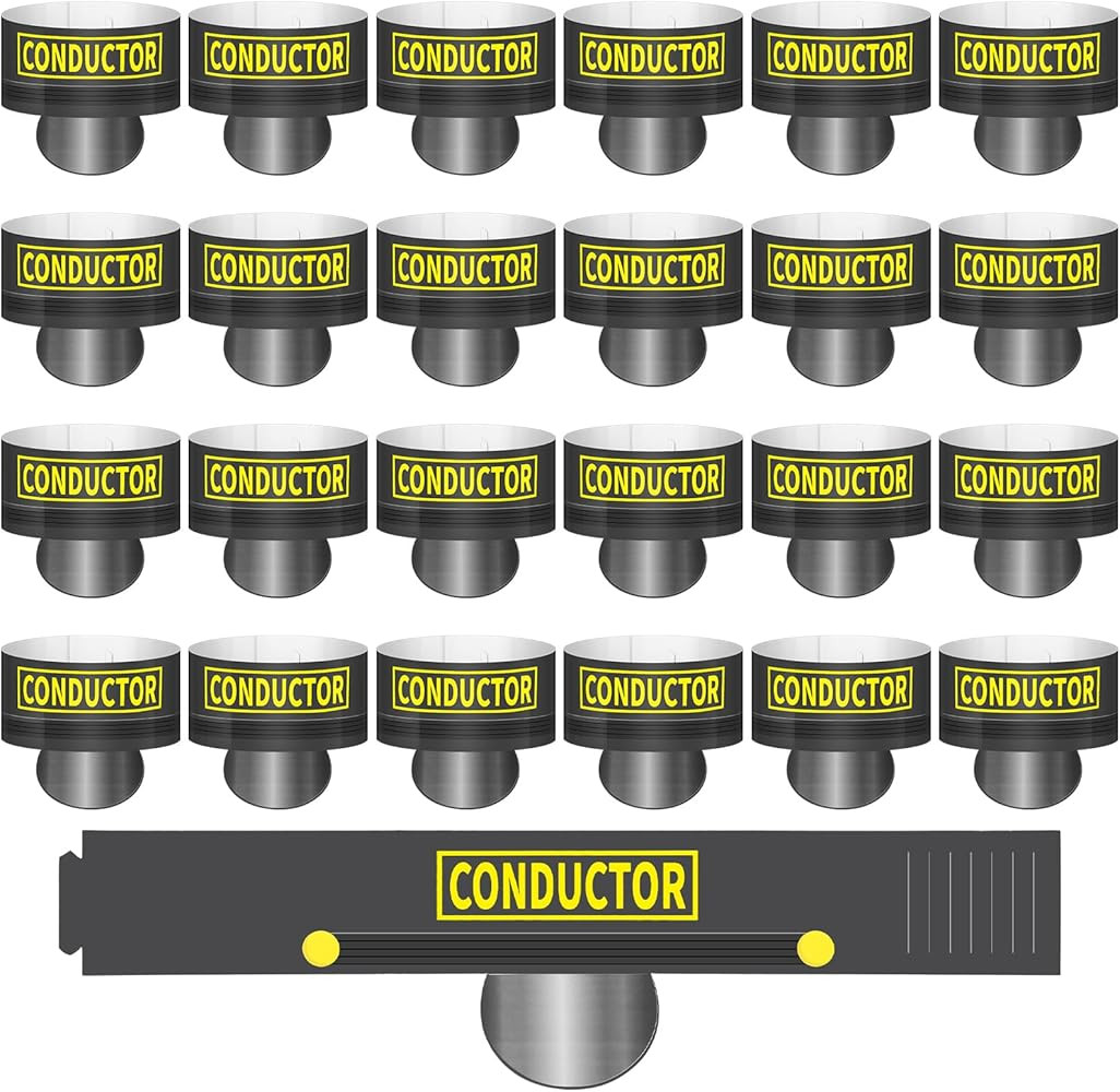 Jecery 24 Pcs Halloween Train Conductor Hats Engineer Hats Bulk Polar Train Party Gifts Favors Xm... | Amazon (US)