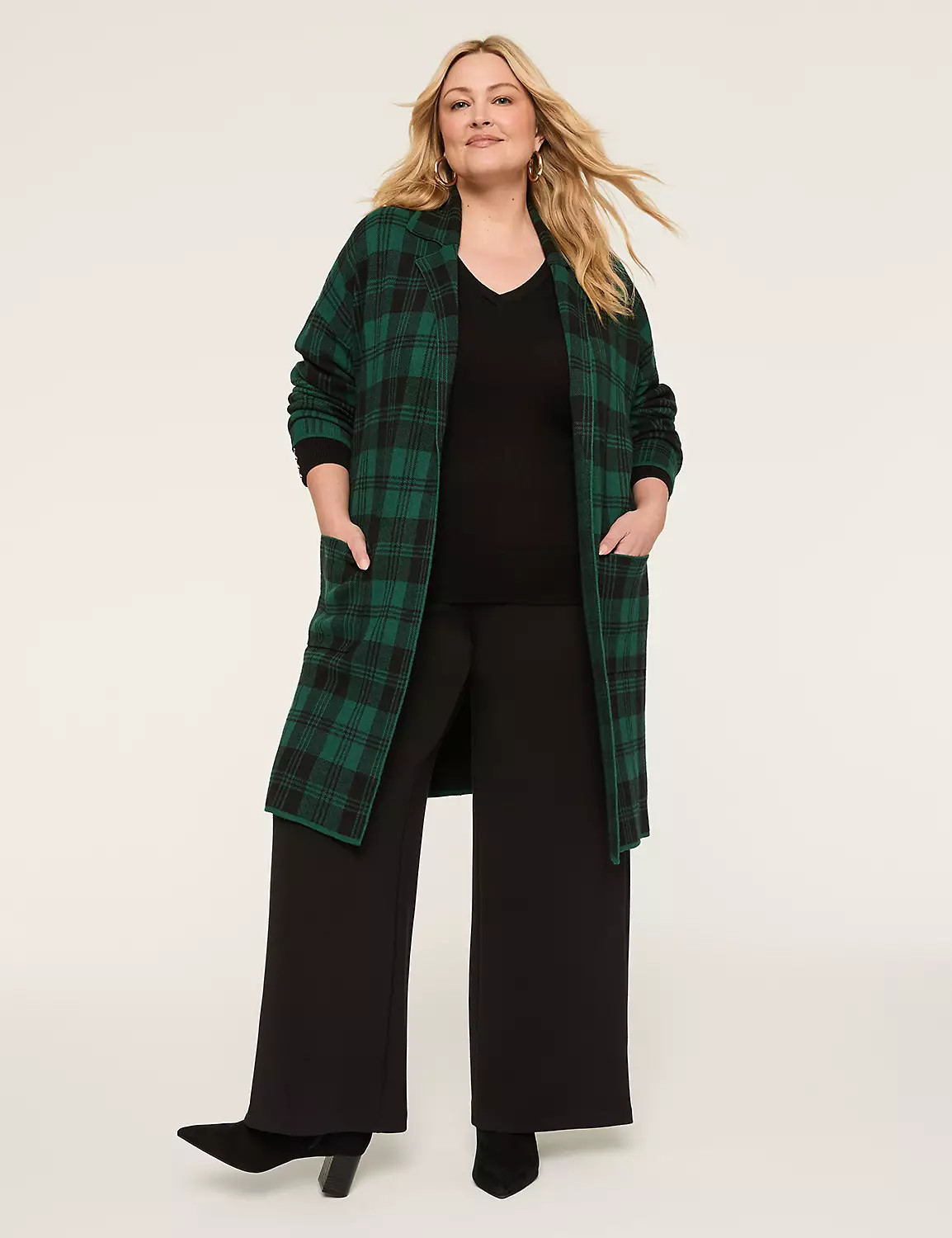 Plaid Open-Front Coatigan | Lane Bryant (US)