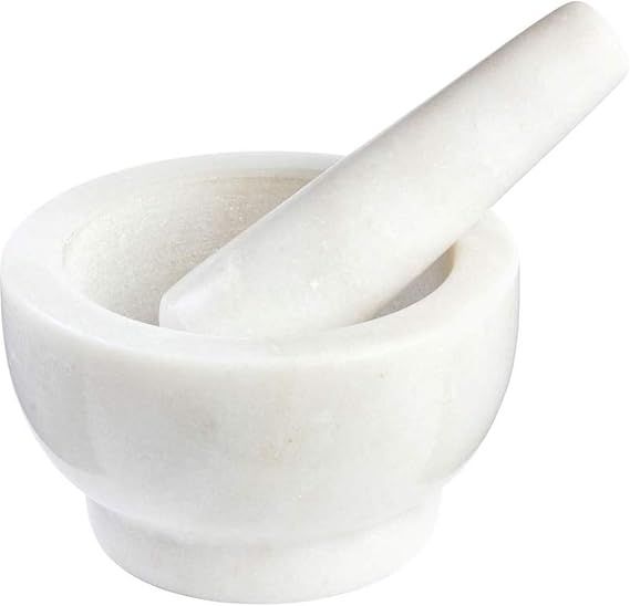 HealthSmart Marble Mortar and Pestle, Easily grind grains, herb, spices, and add depth and flavor... | Amazon (US)