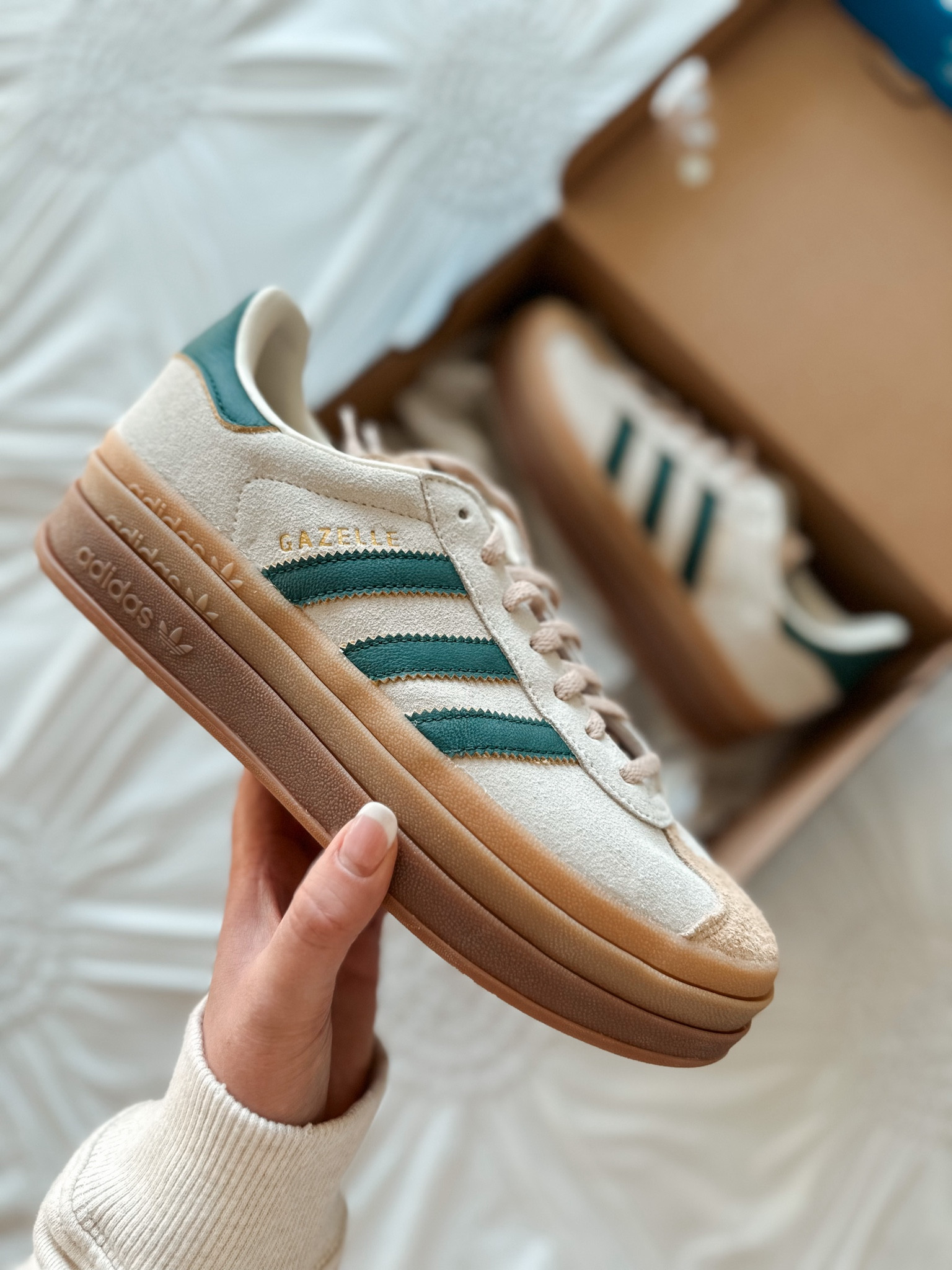 Adidas gazelle bold - true to size 

Trendy sneakers. Trendy shoes. On trend. What's trending. Adidas sneakers. Adidas shoes. Adidas platform. Christmas gift. Gifts for her. Sneakers with lines  

#LTKGiftGuide #LTKHoliday #LTKshoecrush