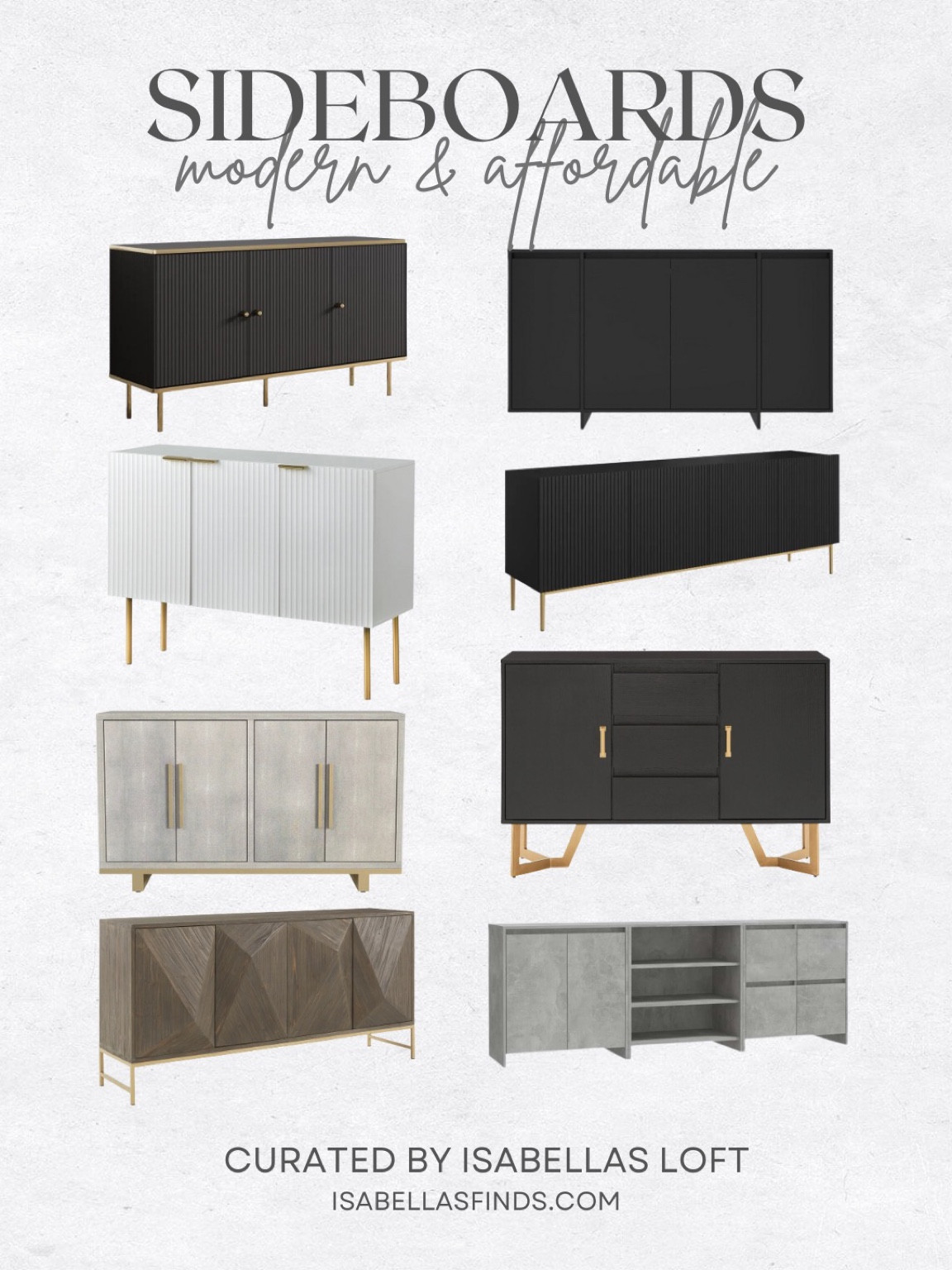Sideboards • Modern & Affordable 

Media Console, Living Home Furniture, Bedroom Furniture, stand, cane bed, cane furniture, floor mirror, arched mirror, cabinet, home decor, modern decor, mid century modern, kitchen pendant lighting, unique lighting, Console Table, Restoration Hardware Inspired, ceiling lighting, black light, brass decor, black furniture, modern glam, entryway, living room, kitchen, bar stools, throw pillows, wall decor, accent chair, dining room, home decor, rug, coffee table 

#LTKhome #LTKsalealert #LTKstyletip