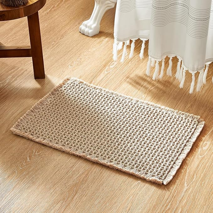 Boho Bathroom Rugs, Super Absorbent Non Slip Waffle Bath Mat Quick Dry Bath Rugs Washable Boho Fa... | Amazon (US)