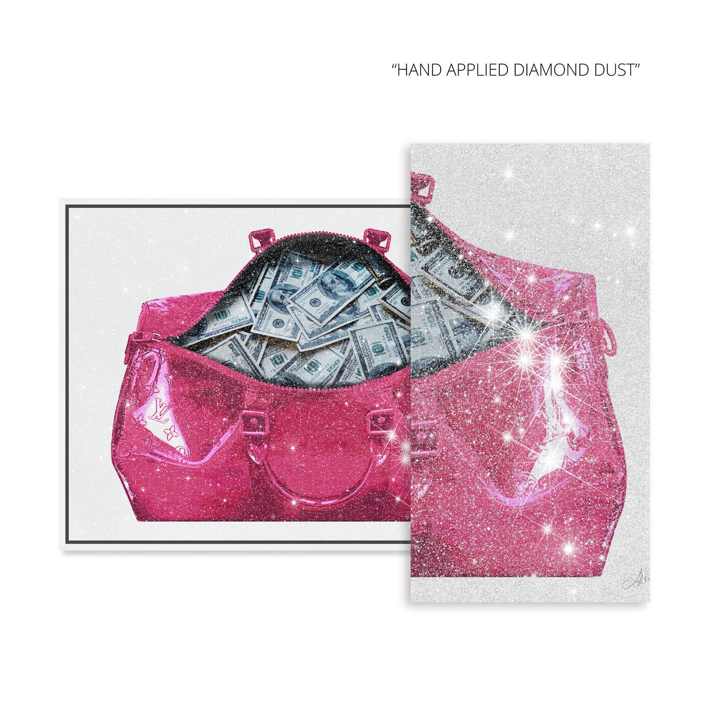 Money Talk Barbie: Diamond Dust™ | Wall Art Decor with Fine Diamond Dust Glitter Finish by Oliv... | Oliver Gal