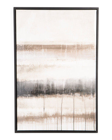 20X30 Neutral Mountain Majesty Framed High Gloss Canvas Print Wall Art | TJ Maxx