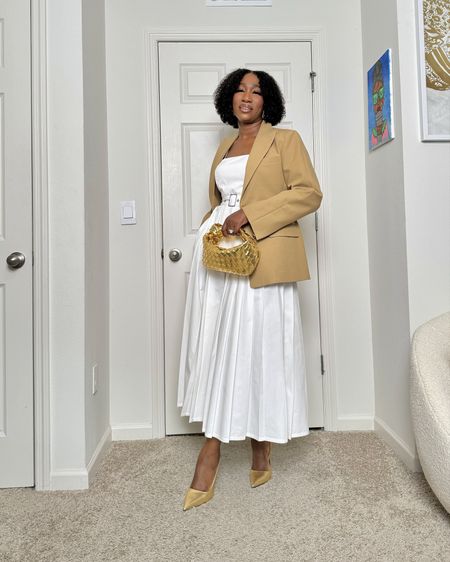 Looking for a white dress? This is the one, you can dress it up or down. With color or go neutral. 
Wearing a size 6


#LTKSeasonal #LTKfindsunder50 #LTKstyletip