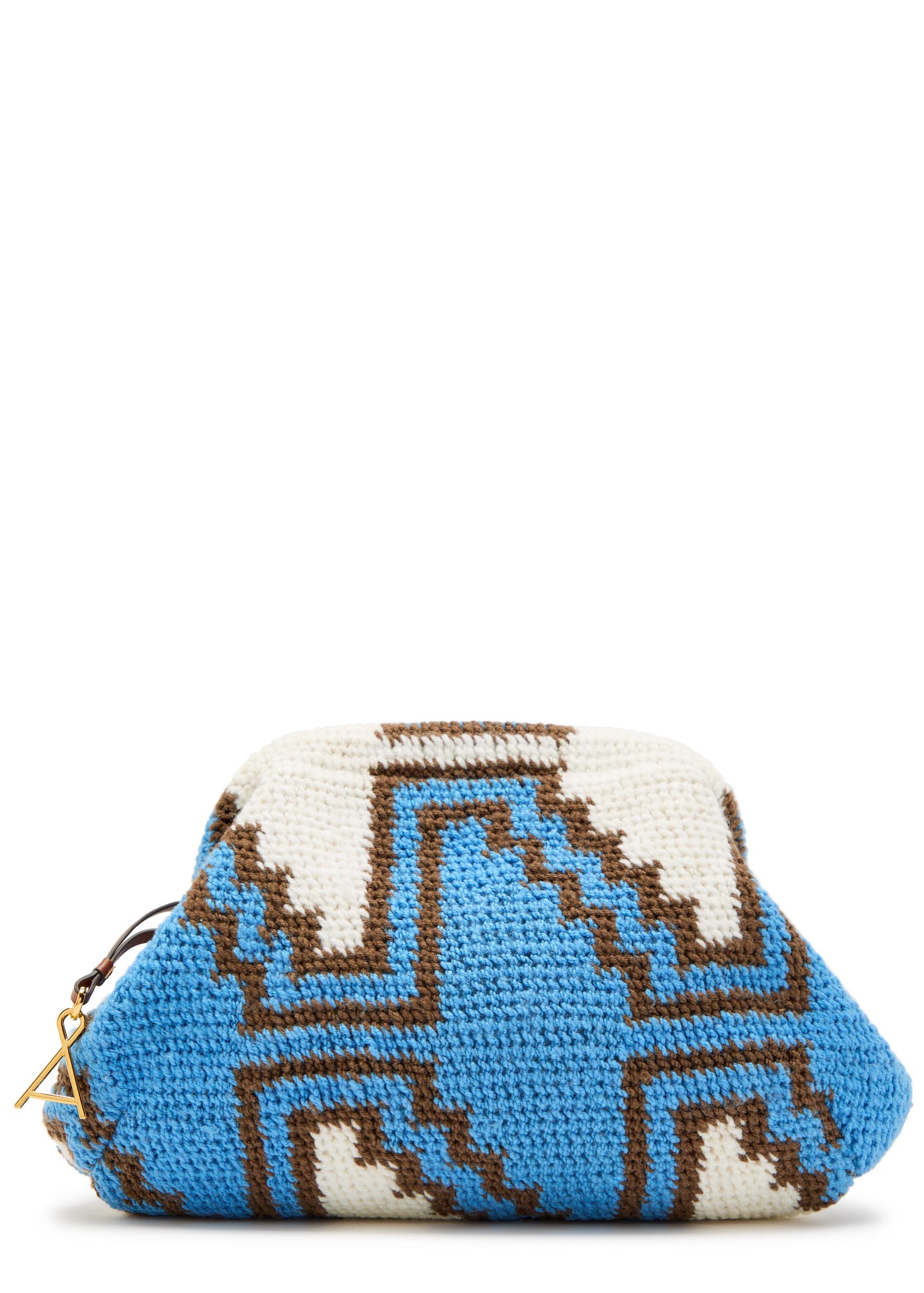 Bilum patterned wool-blend clutch | Harvey Nichols