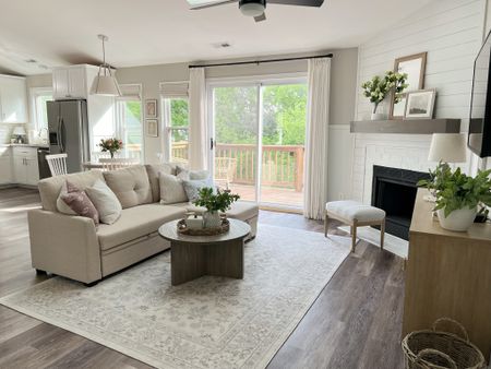 Spring living room 🌷 

Home decor 
Neutral style 
Area rug 
Coffee table 
Sofa 
Target finds 

#LTKSeasonal #LTKhome #LTKxTarget