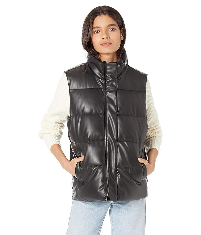 Levi's(r) Long Lined Faux Leather Vest | Zappos