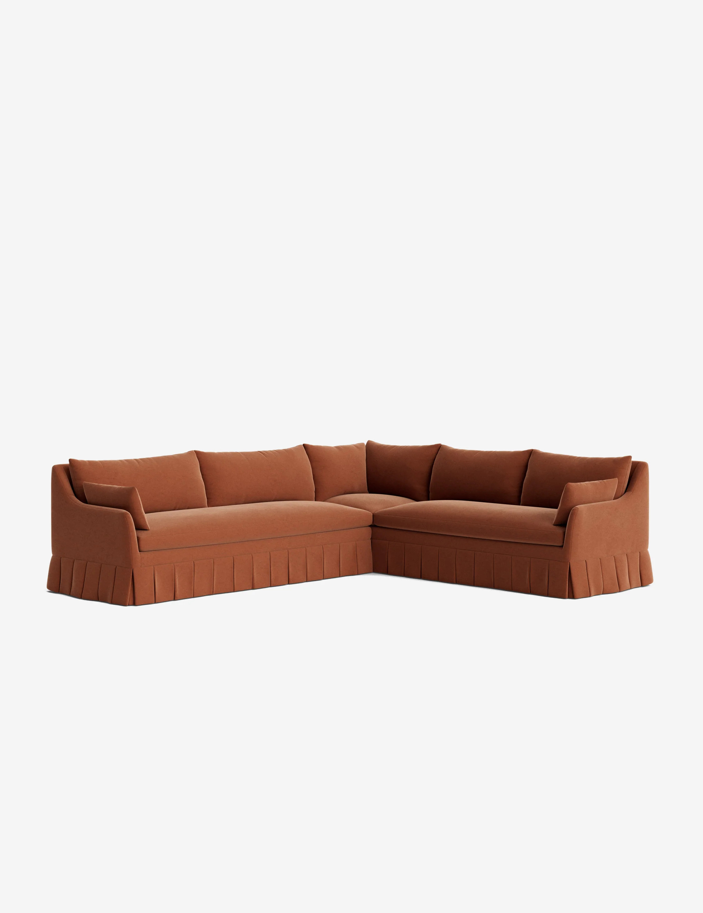 Portola Pleated Sectional Sofa | Lulu and Georgia 