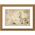 Fragonard, Jean-Honore 38x28 Large Gold Ornate Frame and Double Matted Museum Art Print Titled Oh... | Amazon (US)