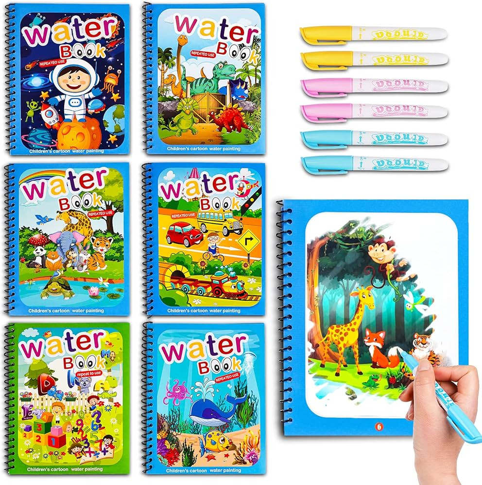 Water Coloring Books for Toddlers, Water Painting Book for Toddlers, Paint with Water Books for 2... | Amazon (US)