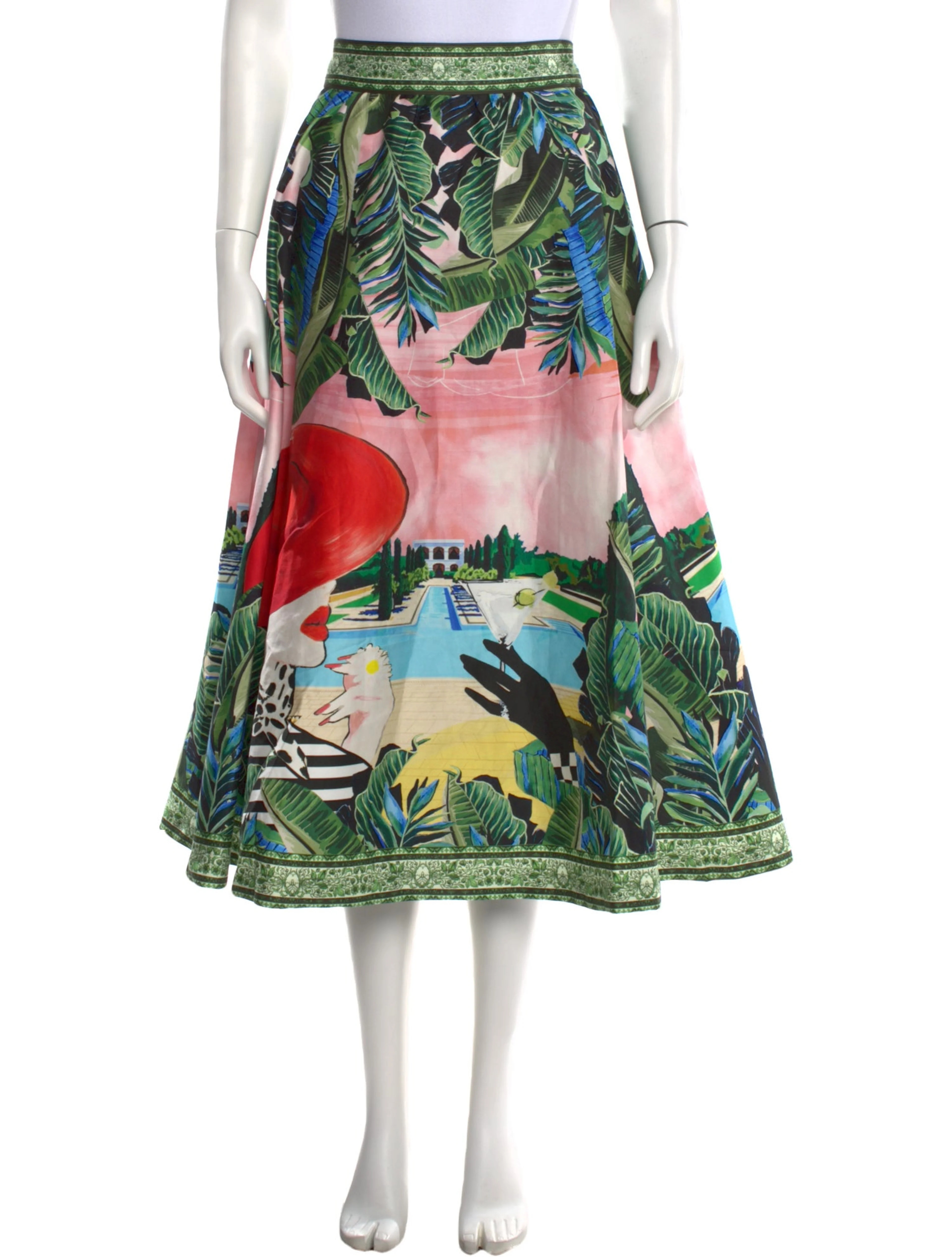Graphic Print Midi Length Skirt | The RealReal