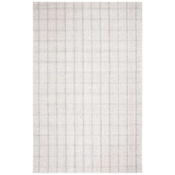 Tamworth Plaid Handmade Handwoven Area Rug in Silver | Wayfair North America