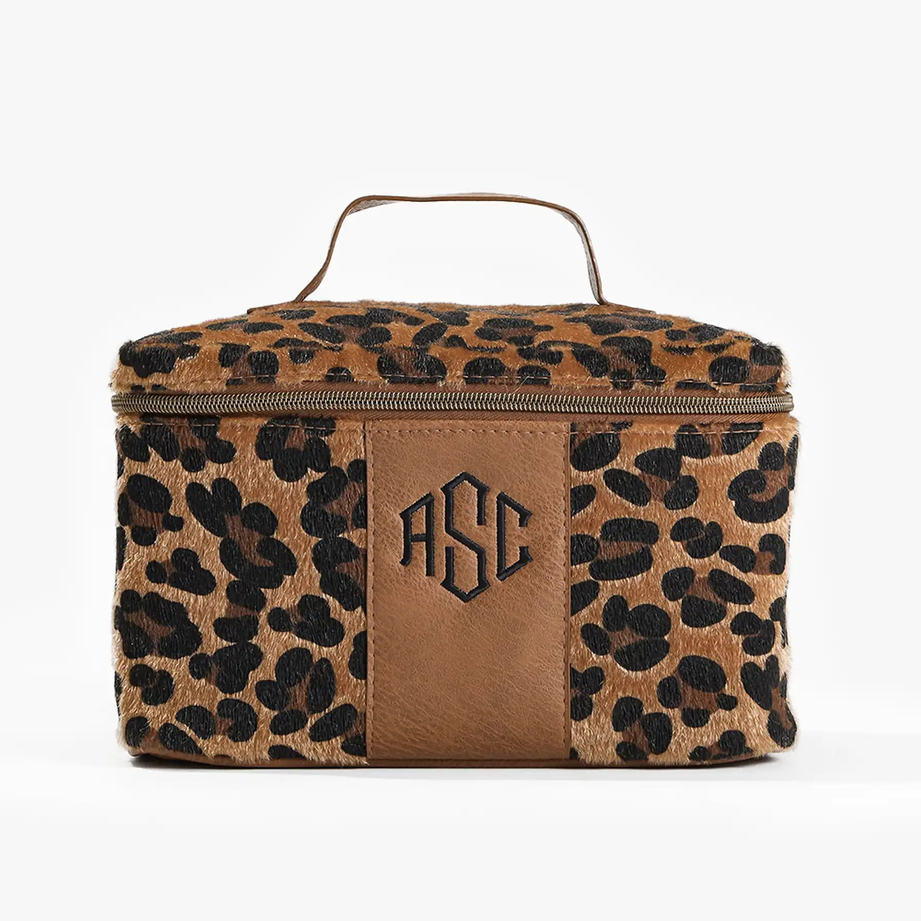 Monogrammed Leopard Train Case | Marleylilly