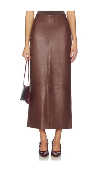 Leather Column Skirt | Revolve Clothing (Global)